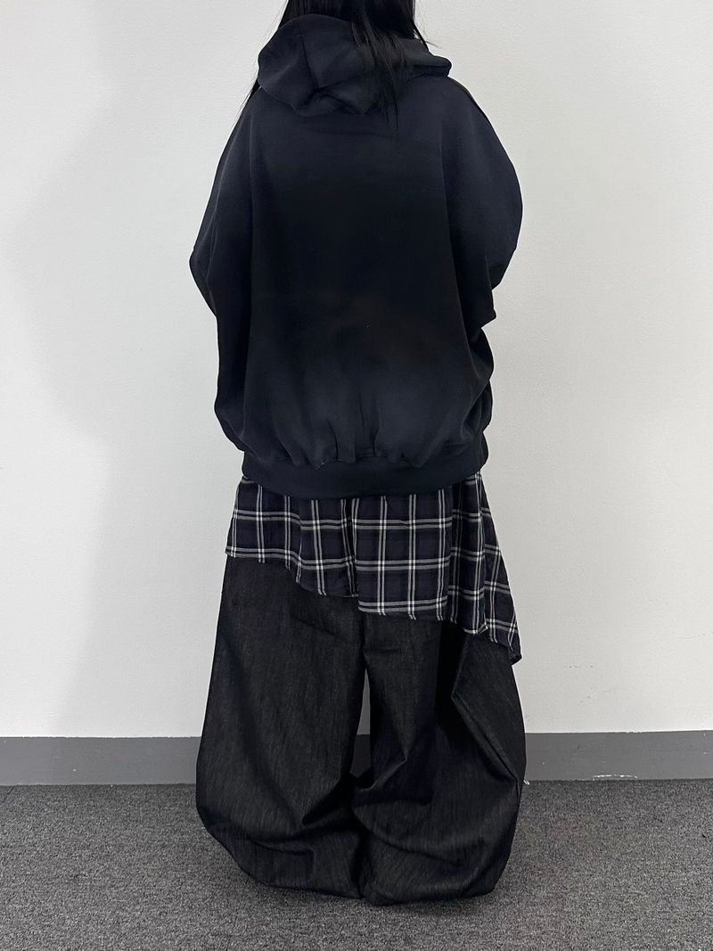 dirty eagle hooded zip-up