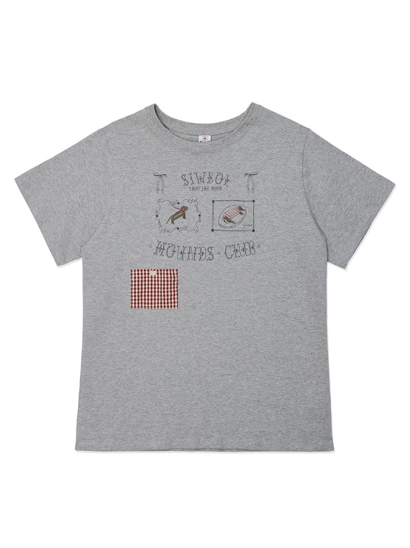 SIWL107(シウォル107)の「Hound Club Tee (Melange Grey)(Tops)」