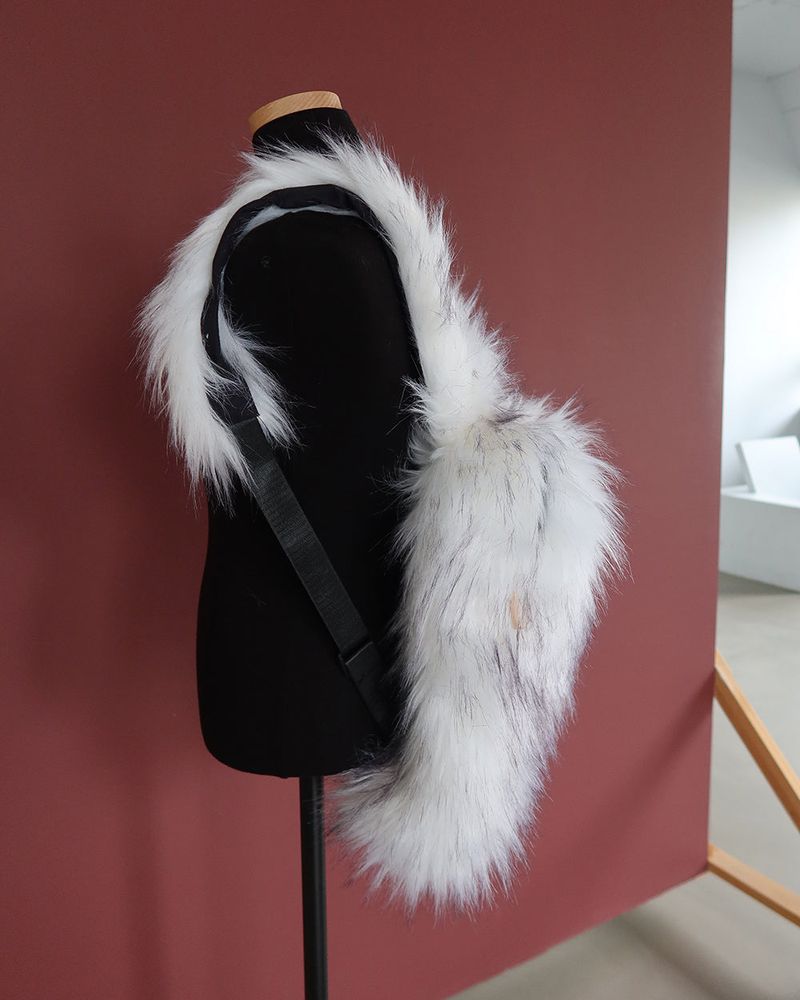 Raccoon Fake Fur Backpack