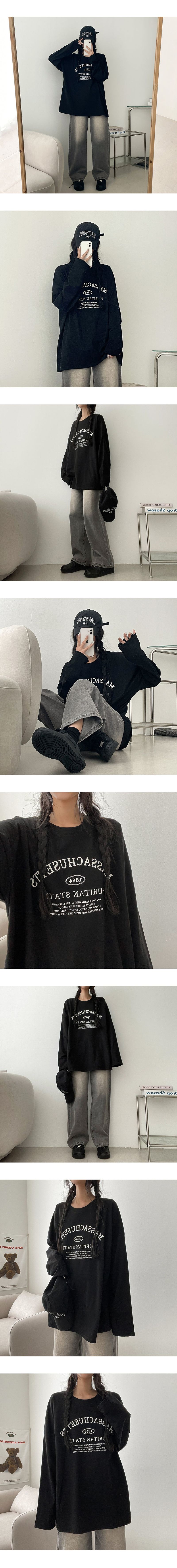 ローンウォッシングサイドバンディングデニムワイドパンツ