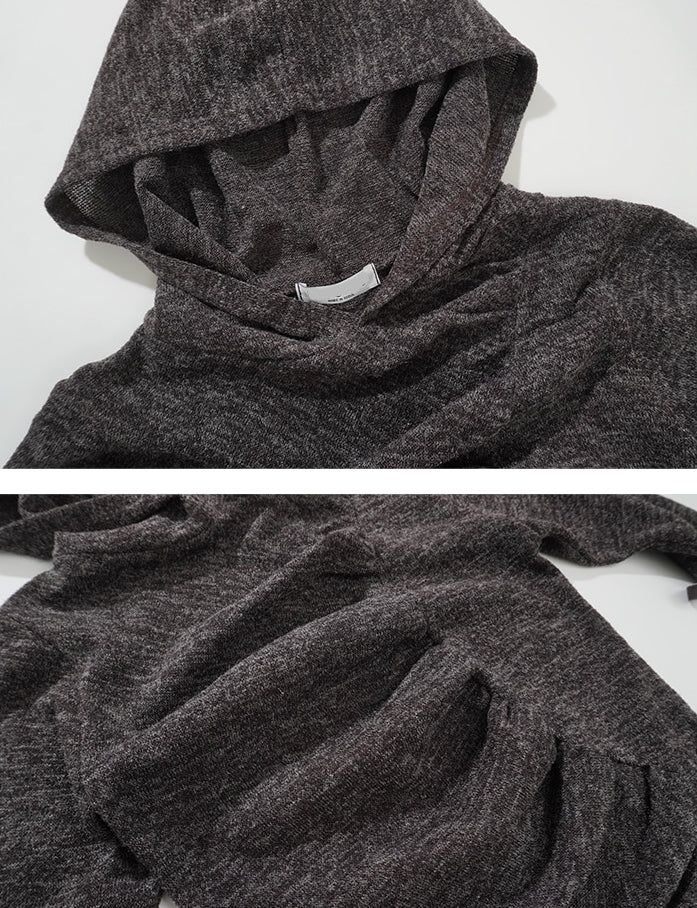 Ballet shirring hooded top