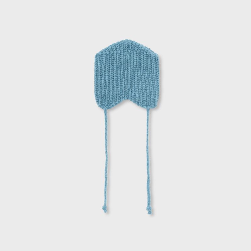 MOHAIR EARMUFF BEANIE, BLUE