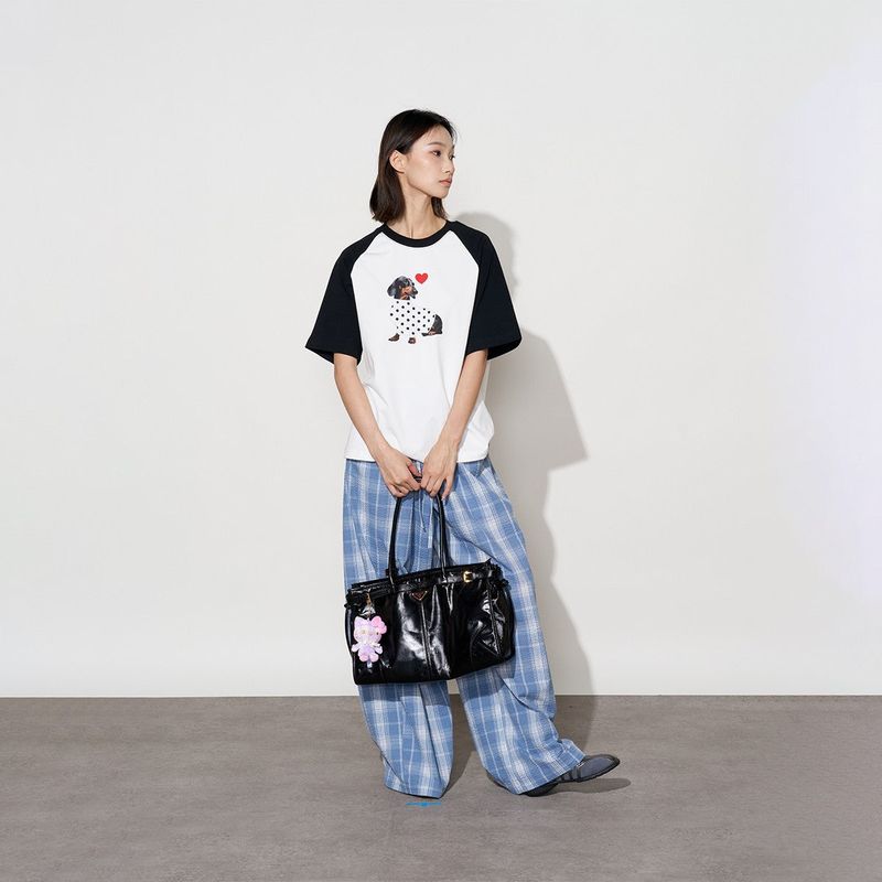 FMACM Contrast Waistband Check Trousers