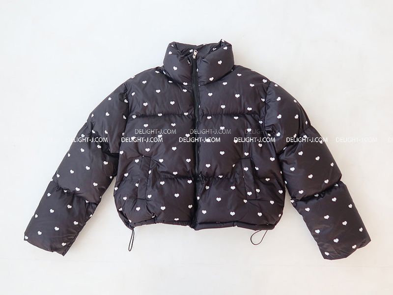 Heart crop short padded coat
