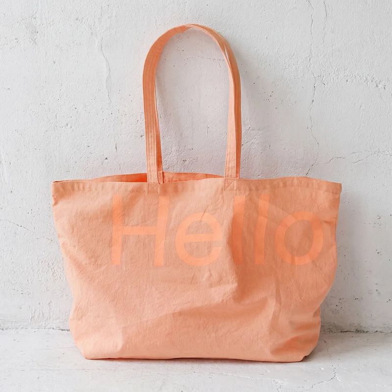 hellodude（ハローデュード）の「ビッグ トートバッグーアプリコット（バッグ）」
