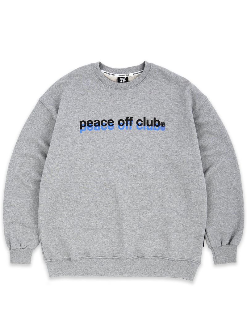 peaceoffclub（ピースオフクラブ）の「Basic_Logo Sweatshirt GREY（Tops）」