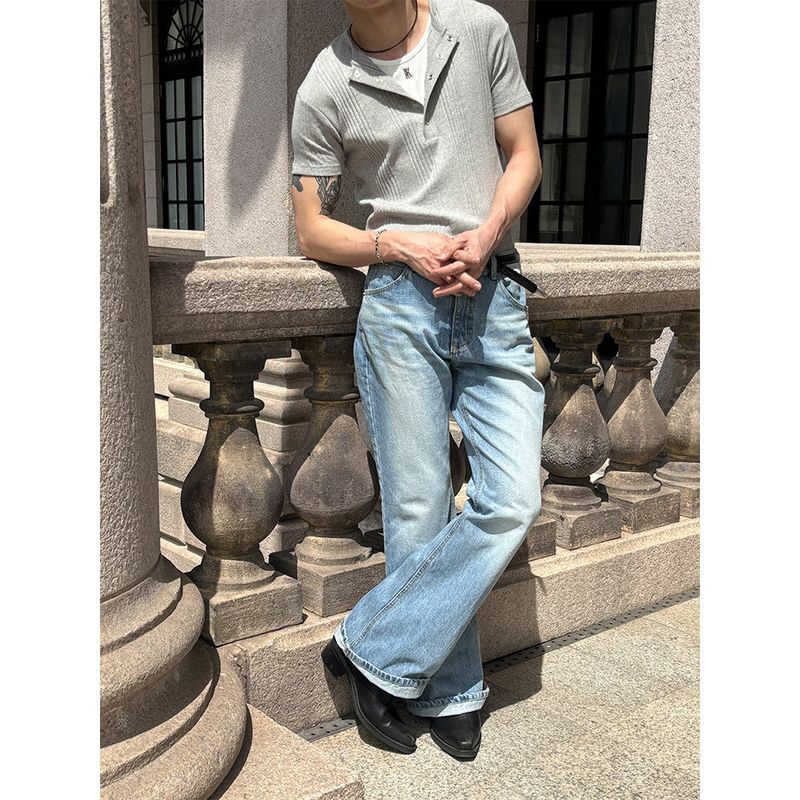 [Unisex] All brush flare denim pants