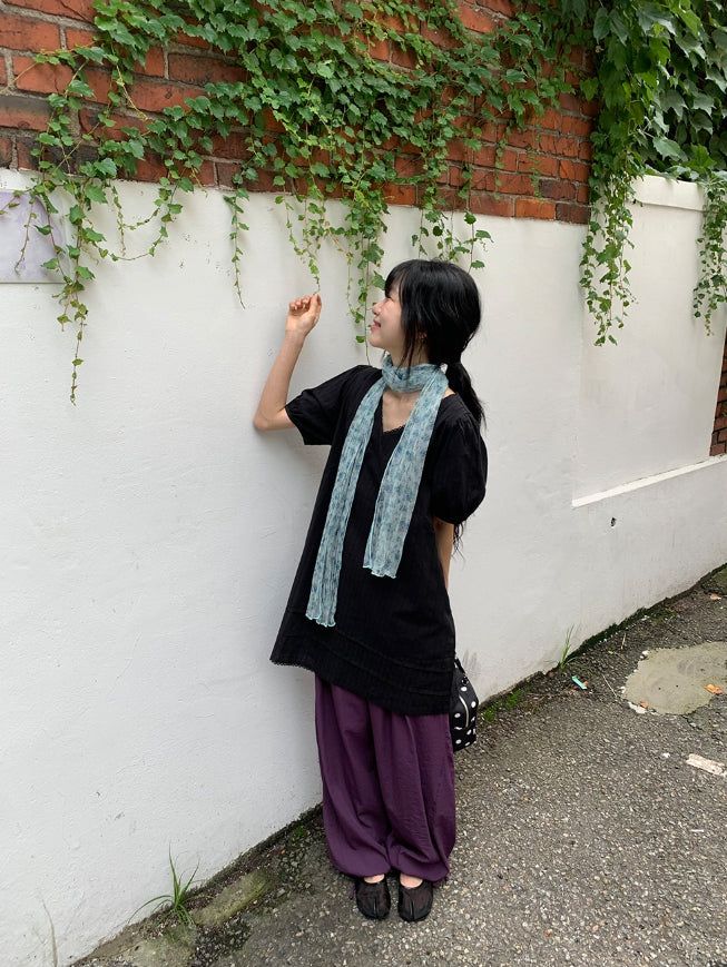 Rooney Linen String Wide Harem Pants