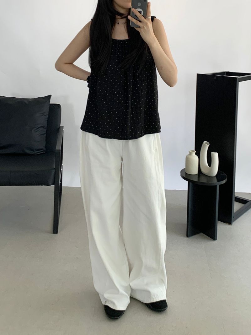 Cabri balloon button wide pants