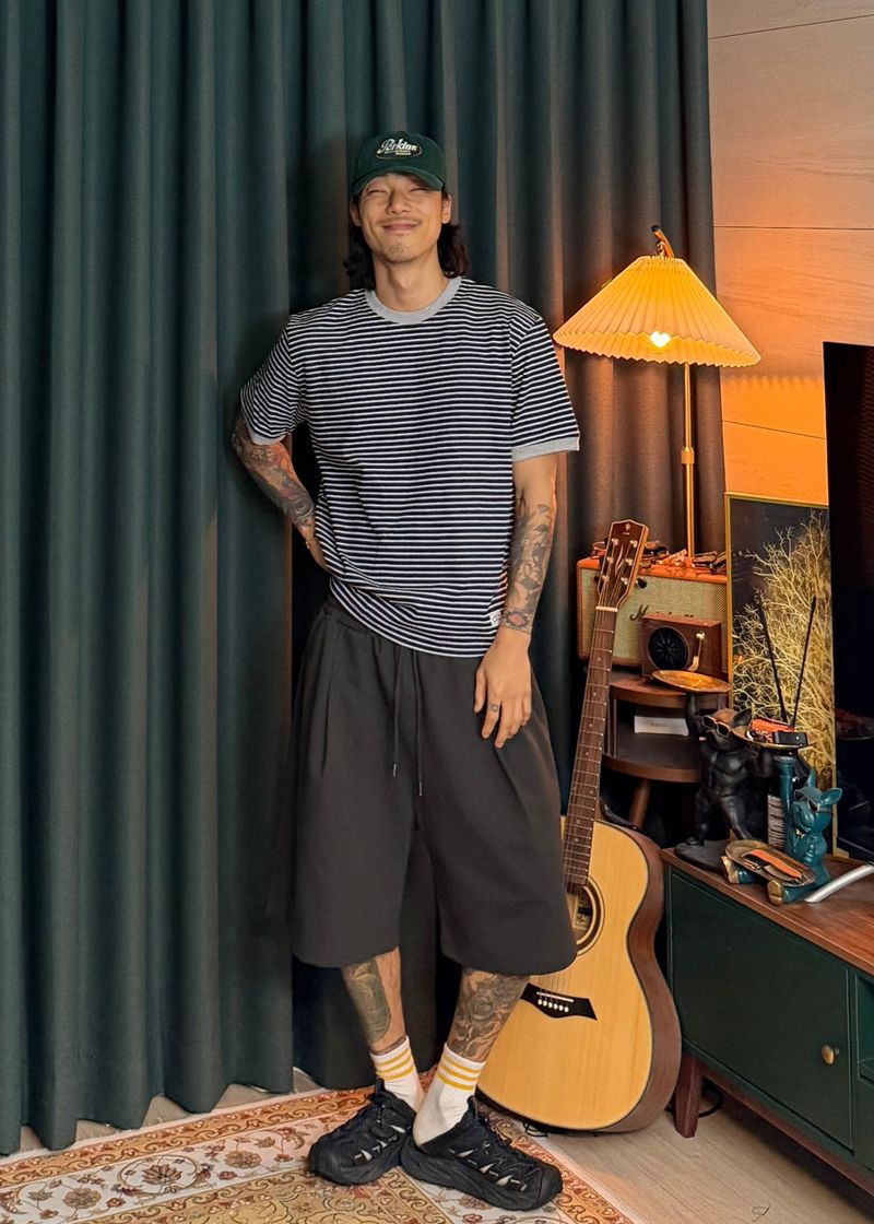 Light One-Tuck Bermuda Shorts 4COLOR