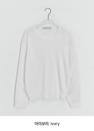Muden Basic Color Round Neck Knit