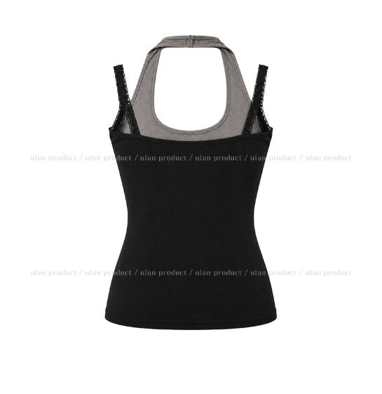 Flo Lace Layered Halter Sleeveless