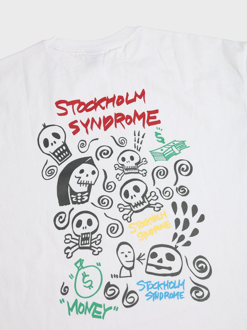 ドゥードゥルスカルTシャツ - ホワイト