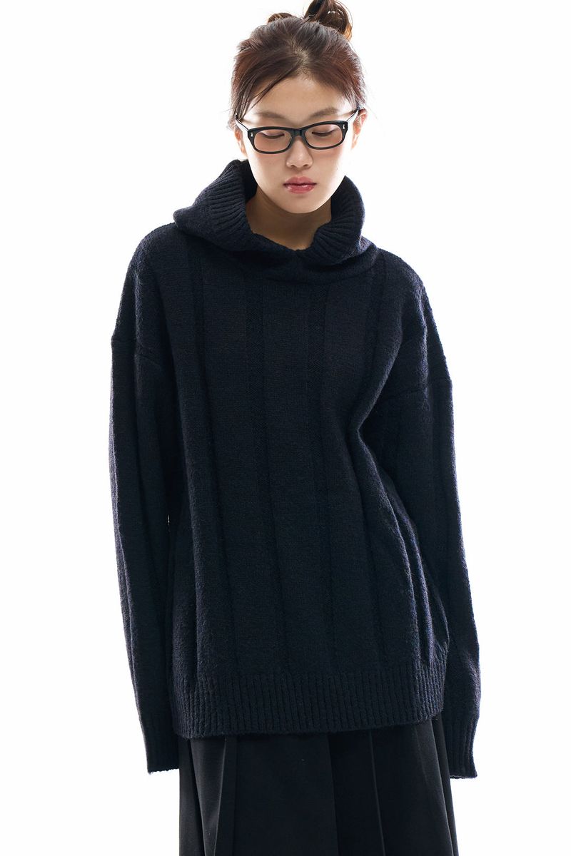 Raucohouse(ラウコハウス)の「Poulsen ribbed wool hooded knit(Tops)」