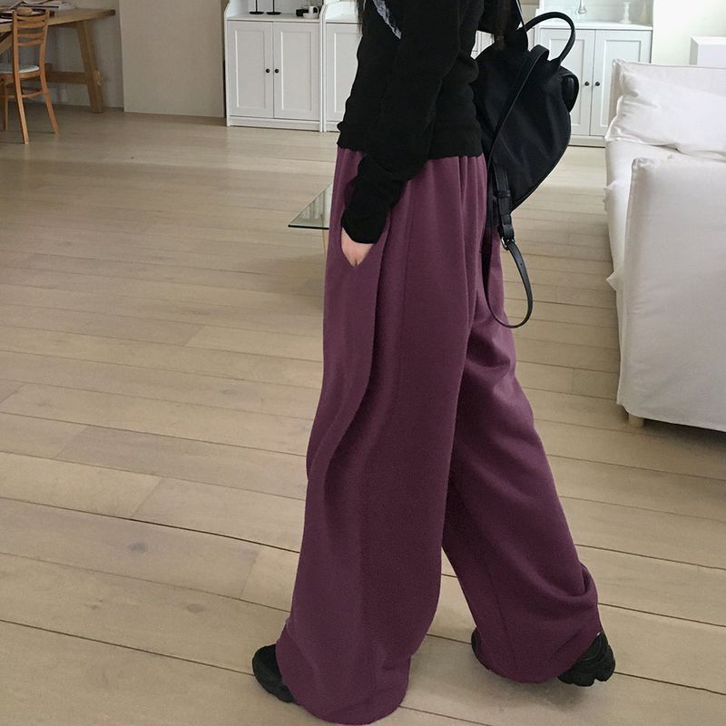 Shugi side cut training two-way banding long wide jogger pants
