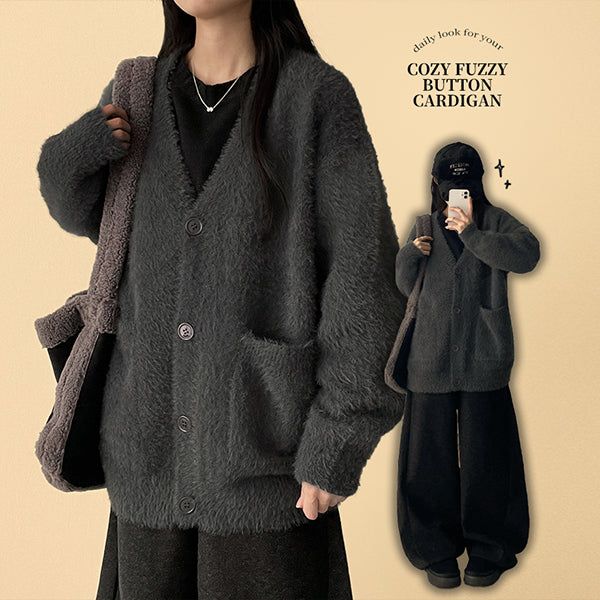 Onp Pocket Angora Cardigan