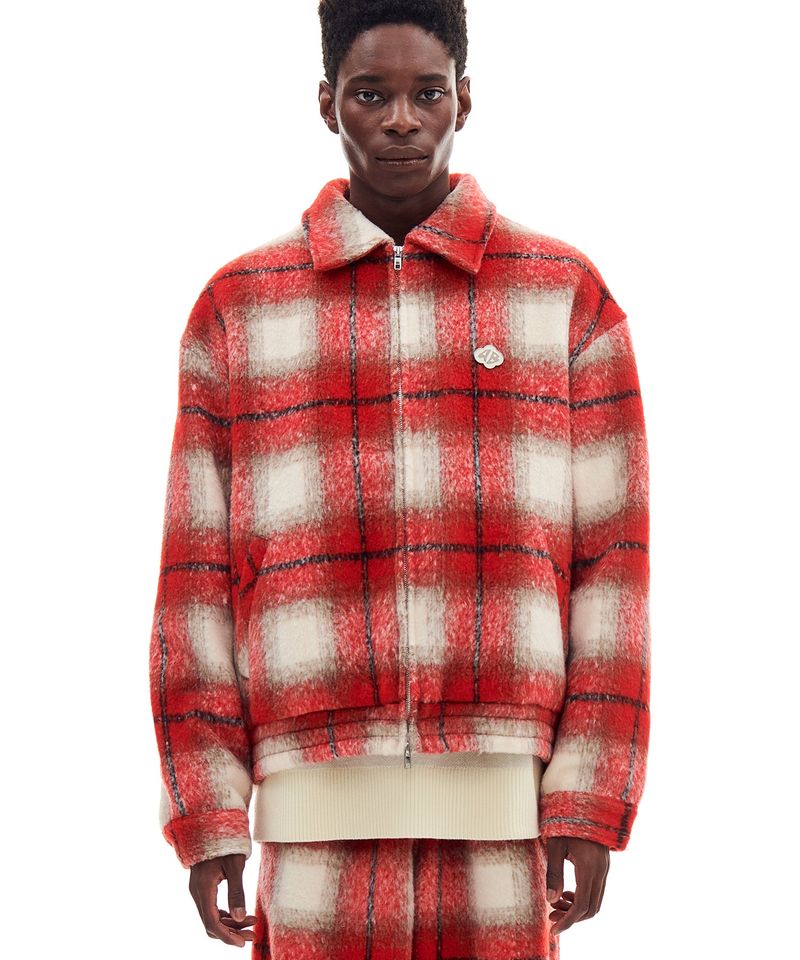 ARCHIVE BOLD(アーカイブボールド)の「BRUSHED FLANNEL ZIP JACKET (RED)(Jackets/Outerwear)」