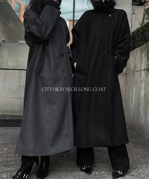 URBAN UNIQUE(アーバンユニーク)の「city high neck long coat (2color)(Jackets/Outerwear)」