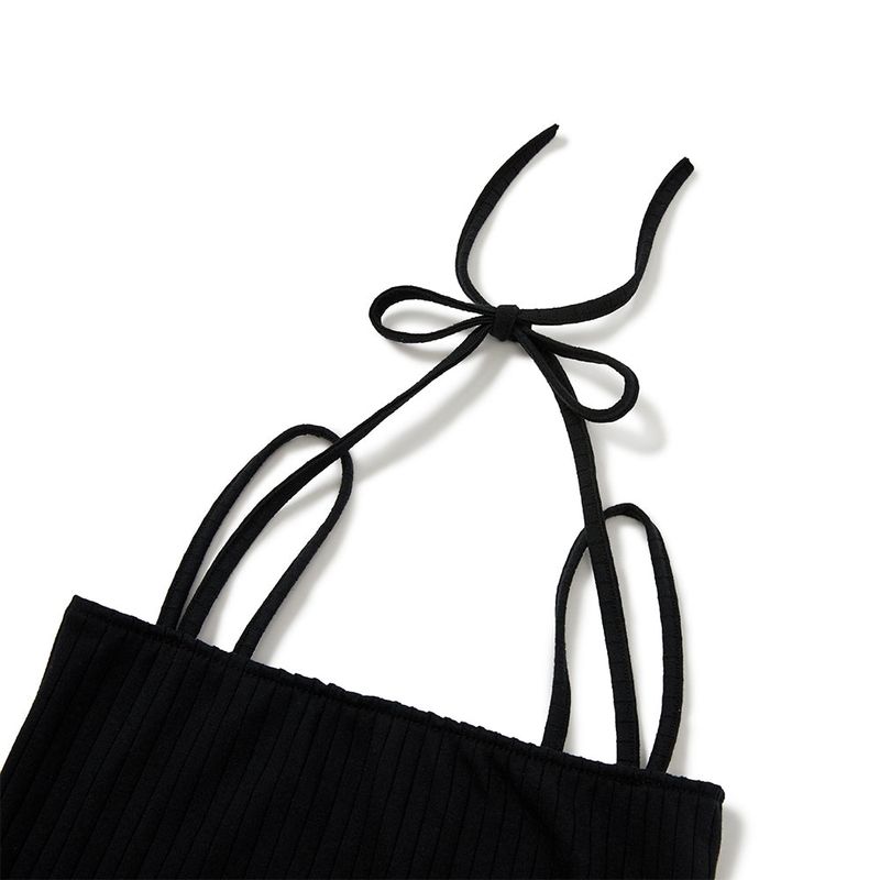ホールターリボントップ/Halter Ribbon Top [BLACK]