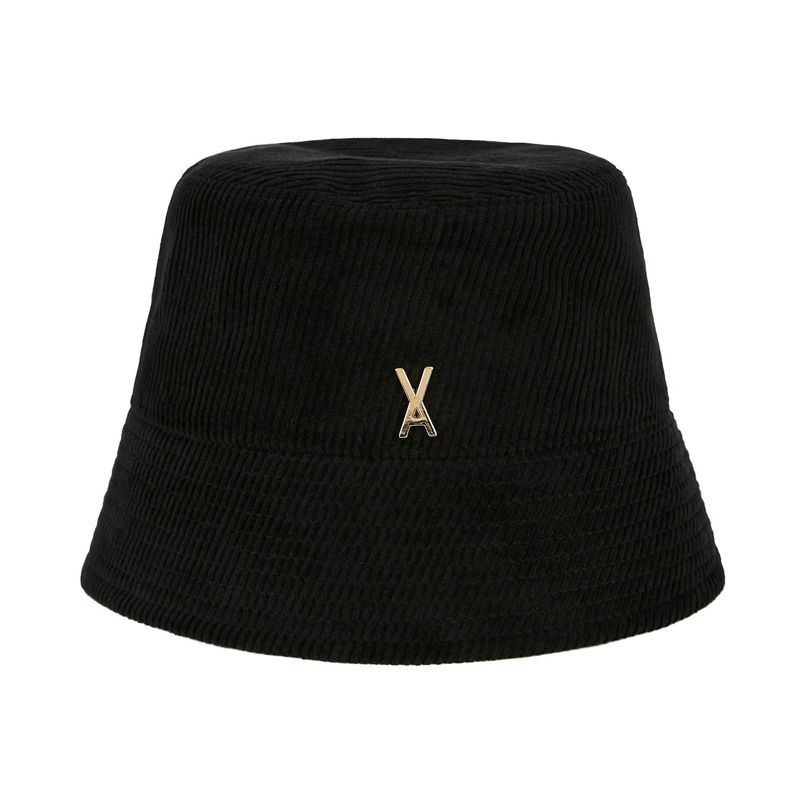Corduroy stud drop bucket hat