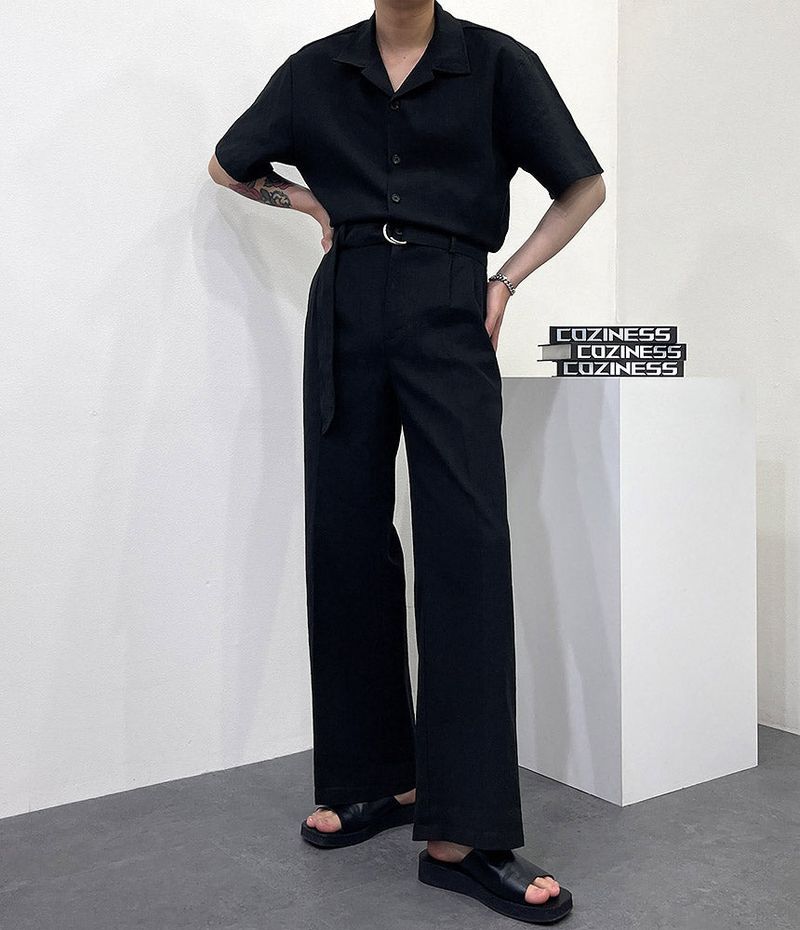 RO linen wide jumpsuit (3 colors)