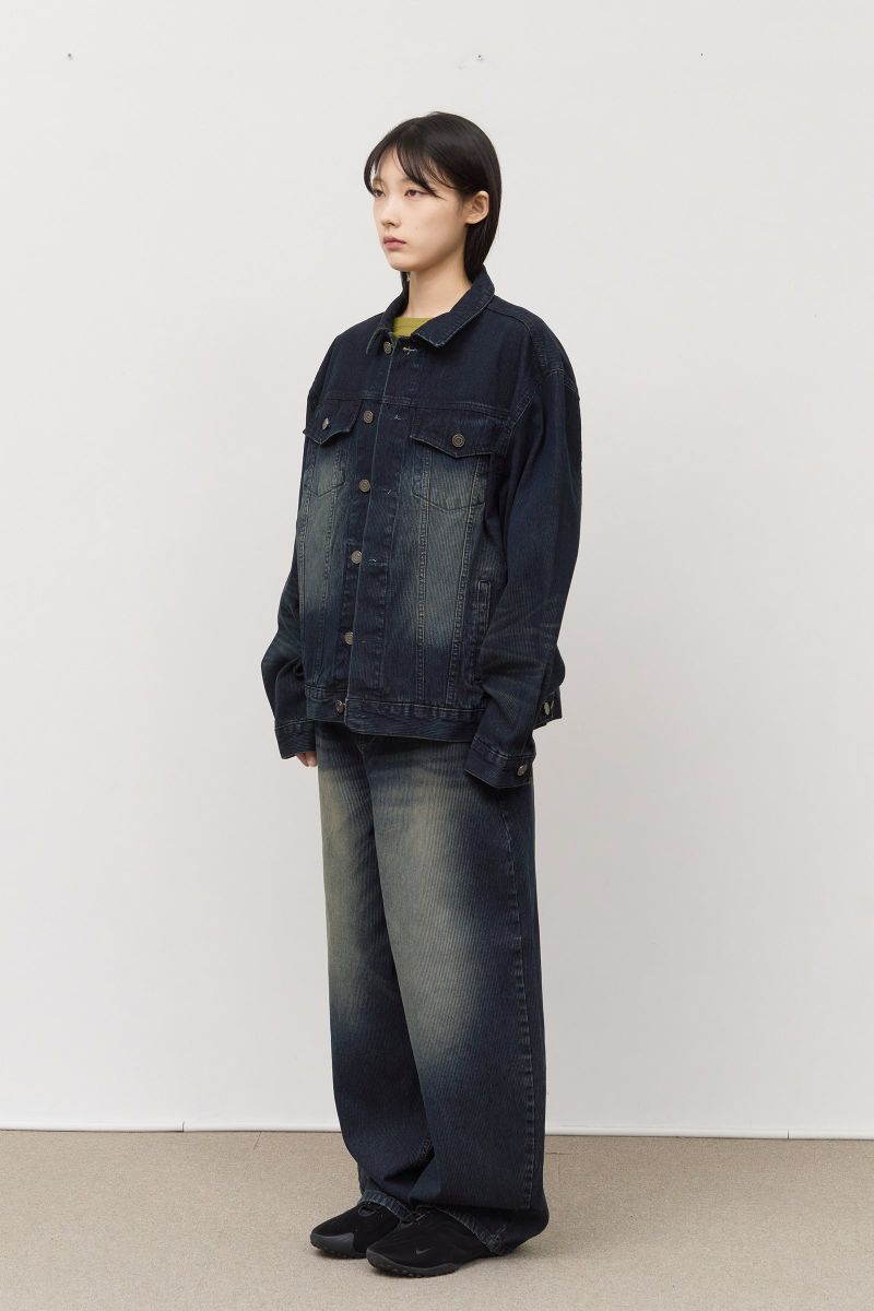 Melton Striped Denim Jacket