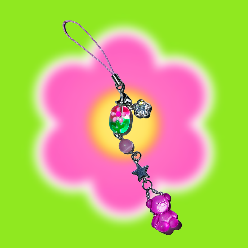 3amgang（スリーエイエムギャング）の「Pinky bear flower phone strap（Fashion Accessories）」