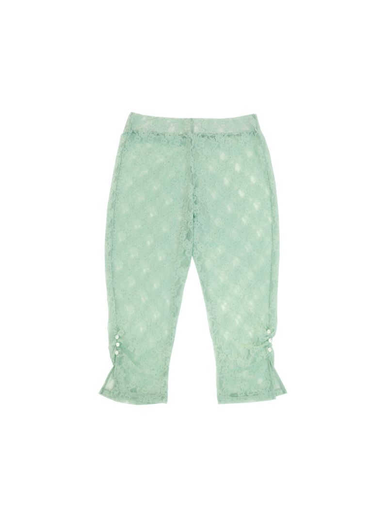 BUTTON LACE CAPRI PANTS / MINT