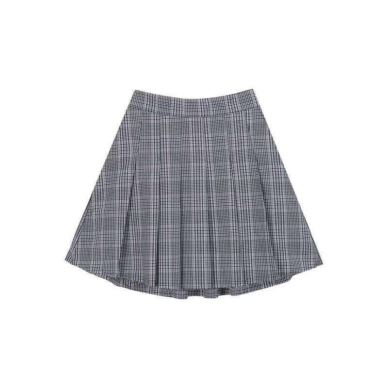 PLEATS CHECK SKIRT