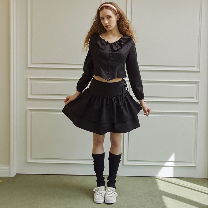 Droplet blouse (black)