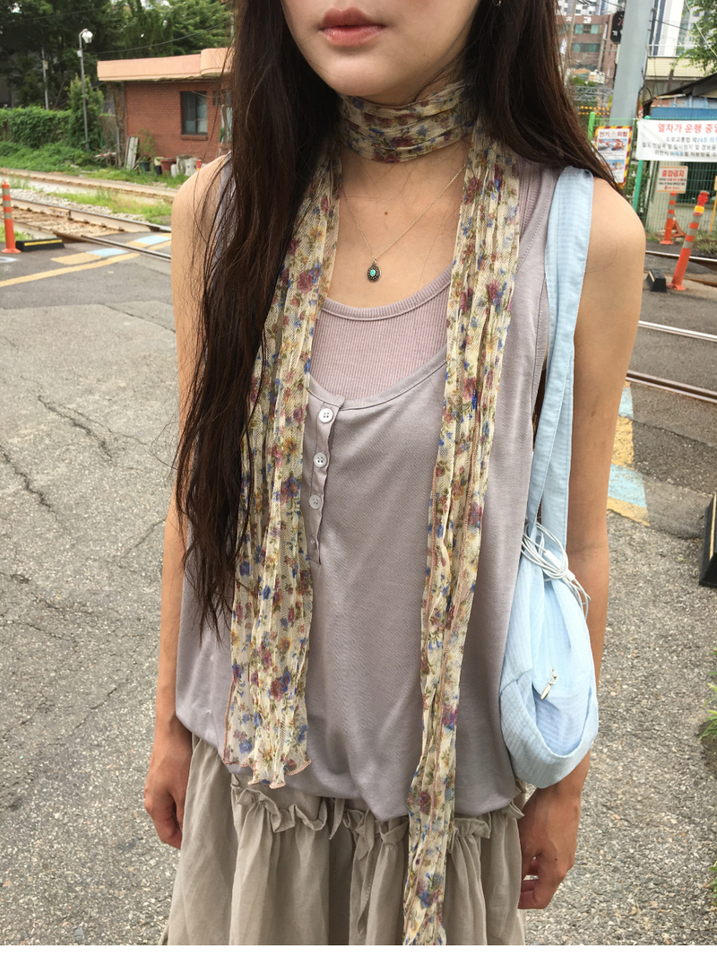 Airy Blossom Scarf (2color)