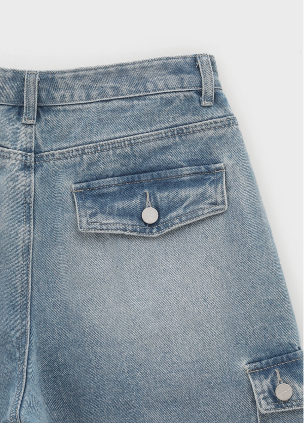 [MADE] Current Cargo Bermuda Denim Pants