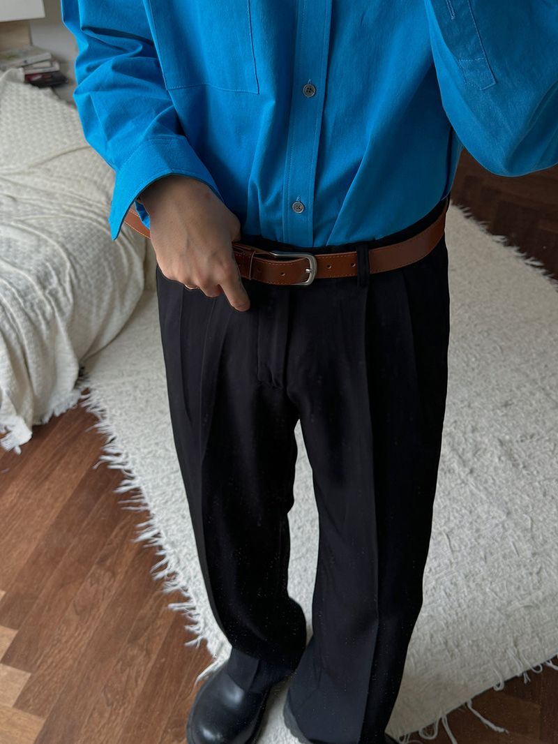 ASCLO Cooling Two Tuck Wide Slacks (2color)