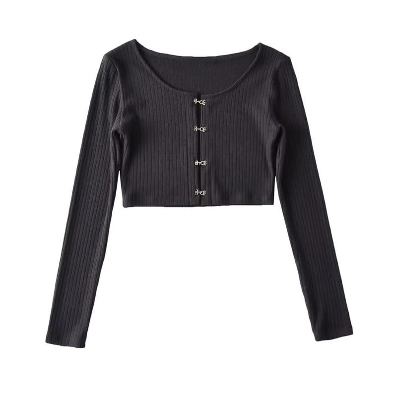 Hook Ribbed Crop Top 232292339