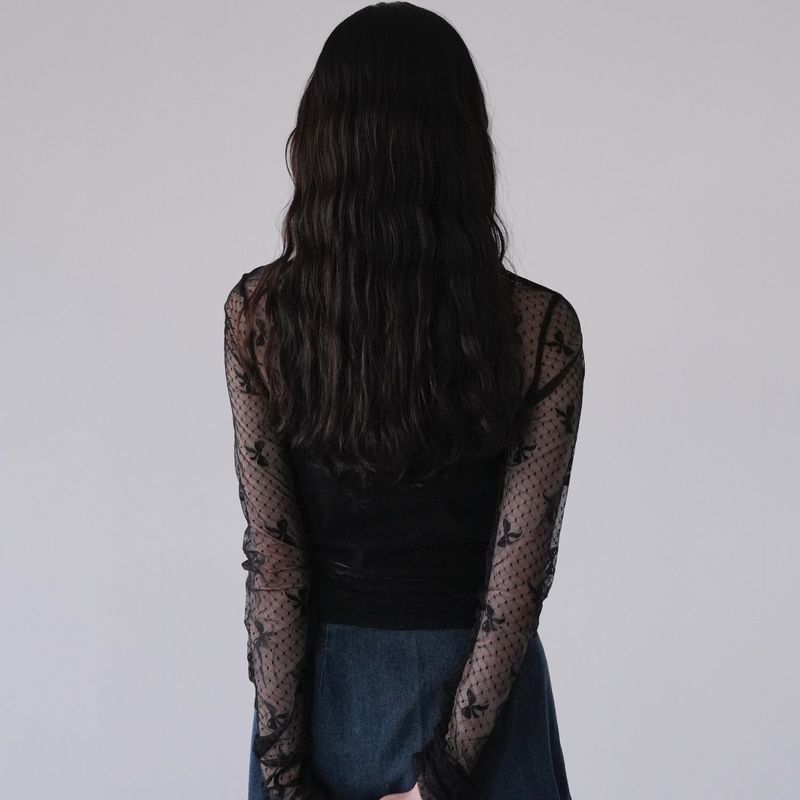 sheer ribbon tops