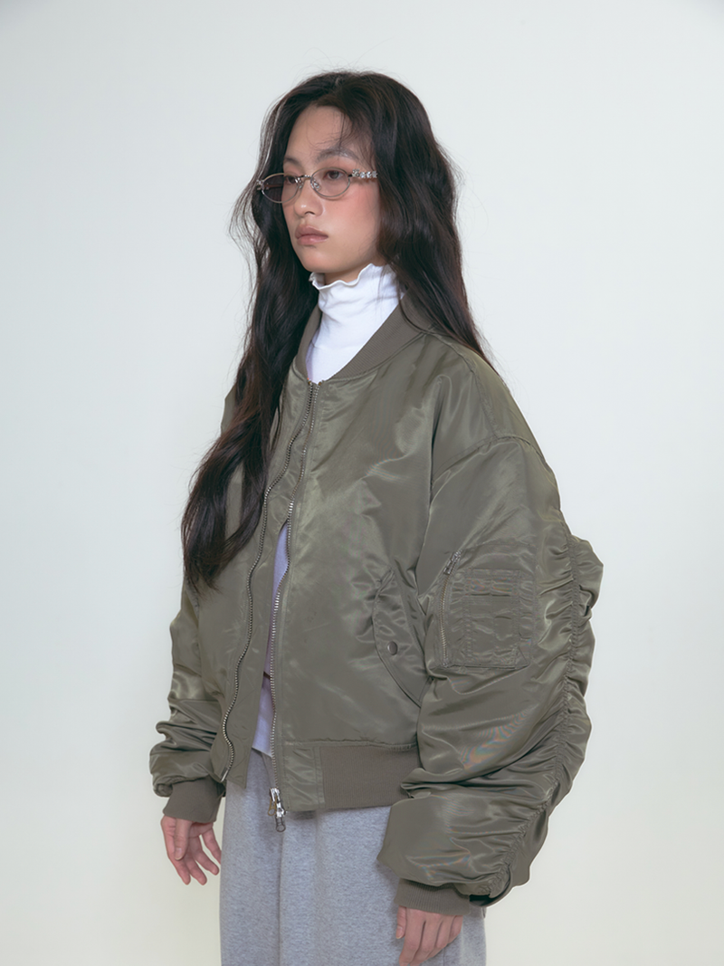 VOLUME SHIRRING MA-1 / KHAKI