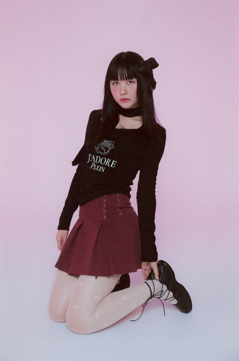 J'adore Plein Scarf T-shirts (Black)