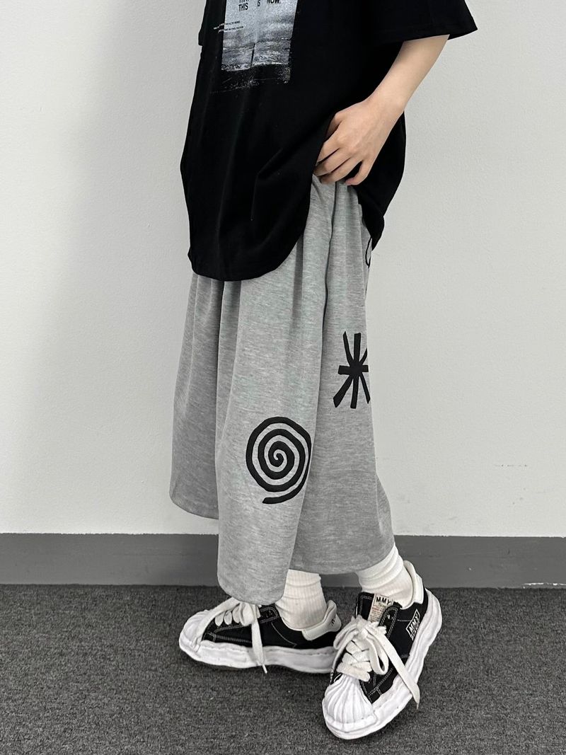 emoji sweat bermuda pants