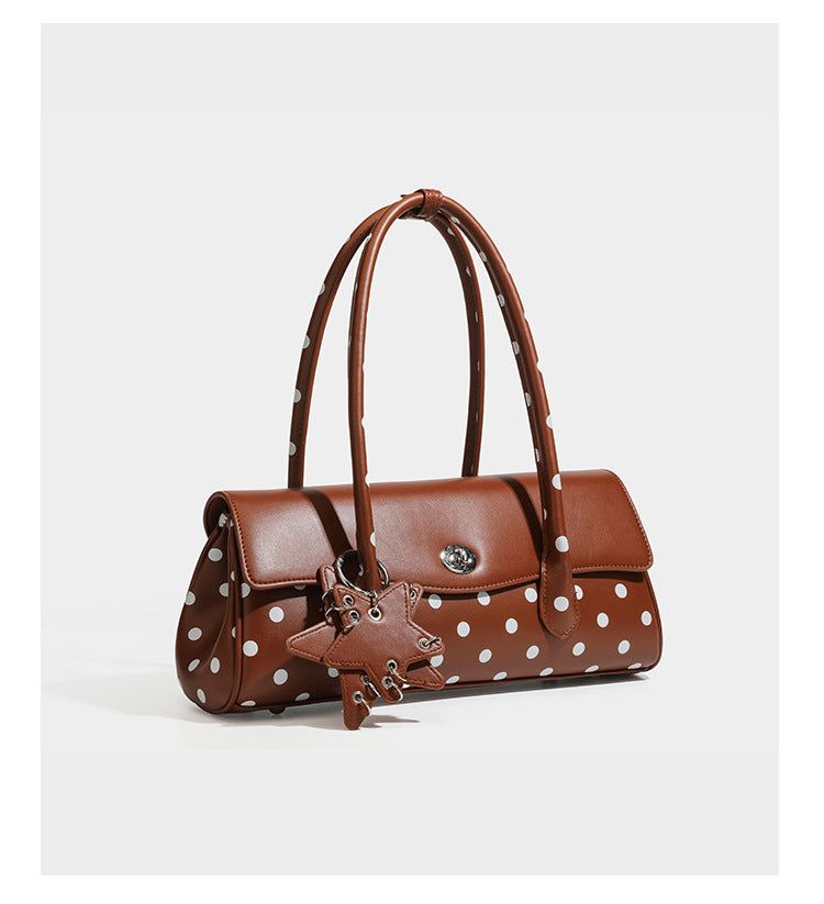 Star Keyring French Vintage Polka Dot Baguette Bag
