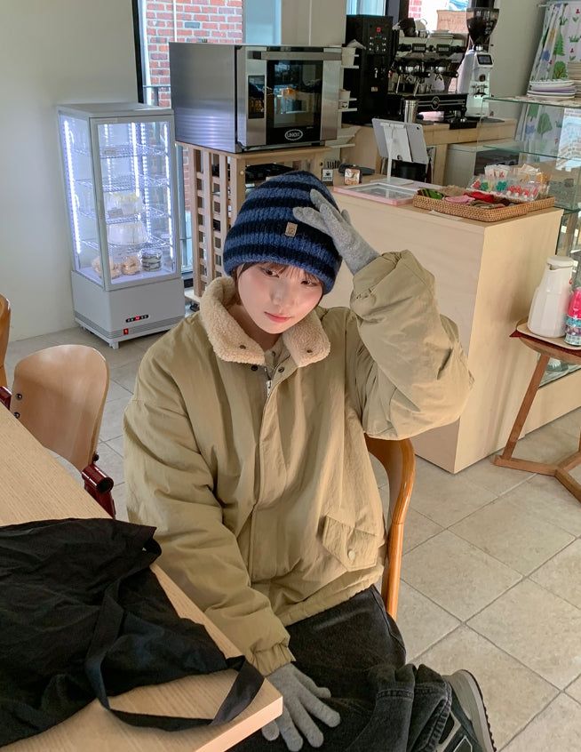 Kemat Stripe Knit Beanie