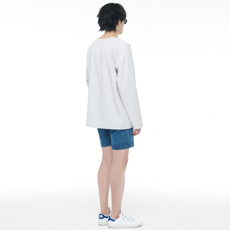 WOVEN T-SHIRT COOL GREY
