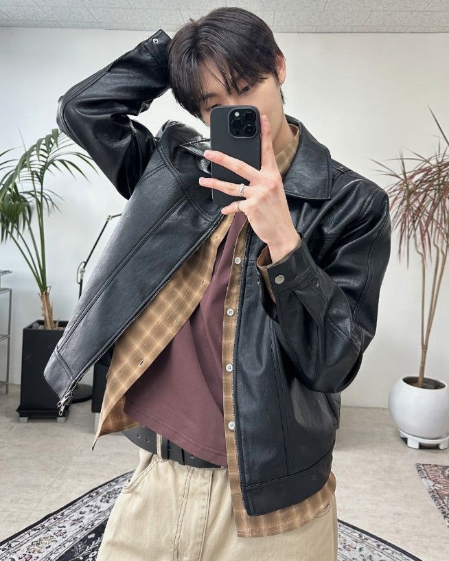 SATIIIZ（サティーズ）の「Mayden Crop Leather Jacket（Jackets/Outerwear）」