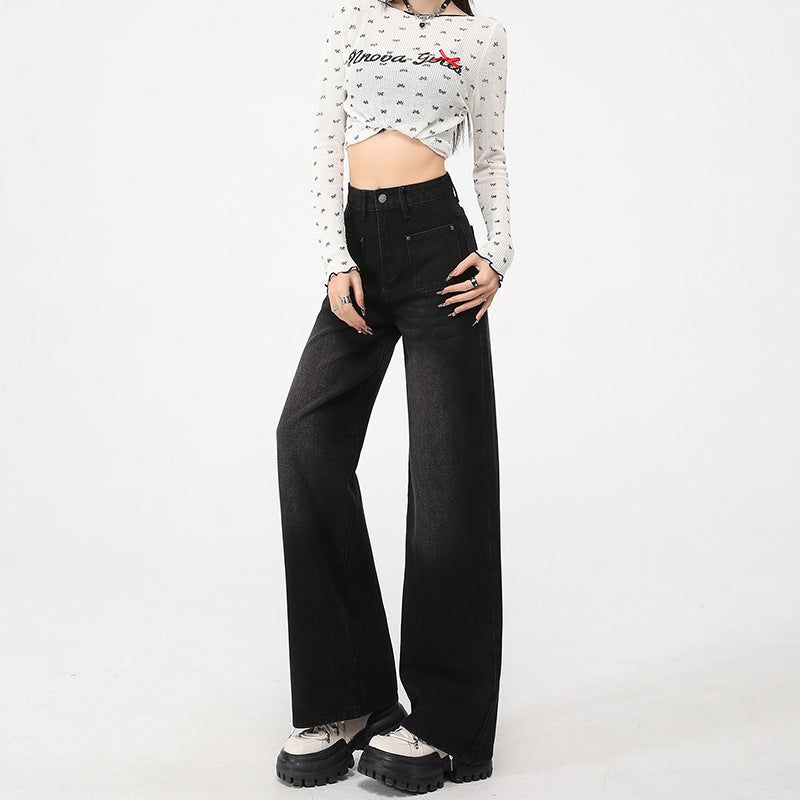 Charcoal Grey High-Rise Sculpting Cargo Jeans