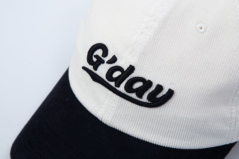 G'day coduroy ballcap(white
