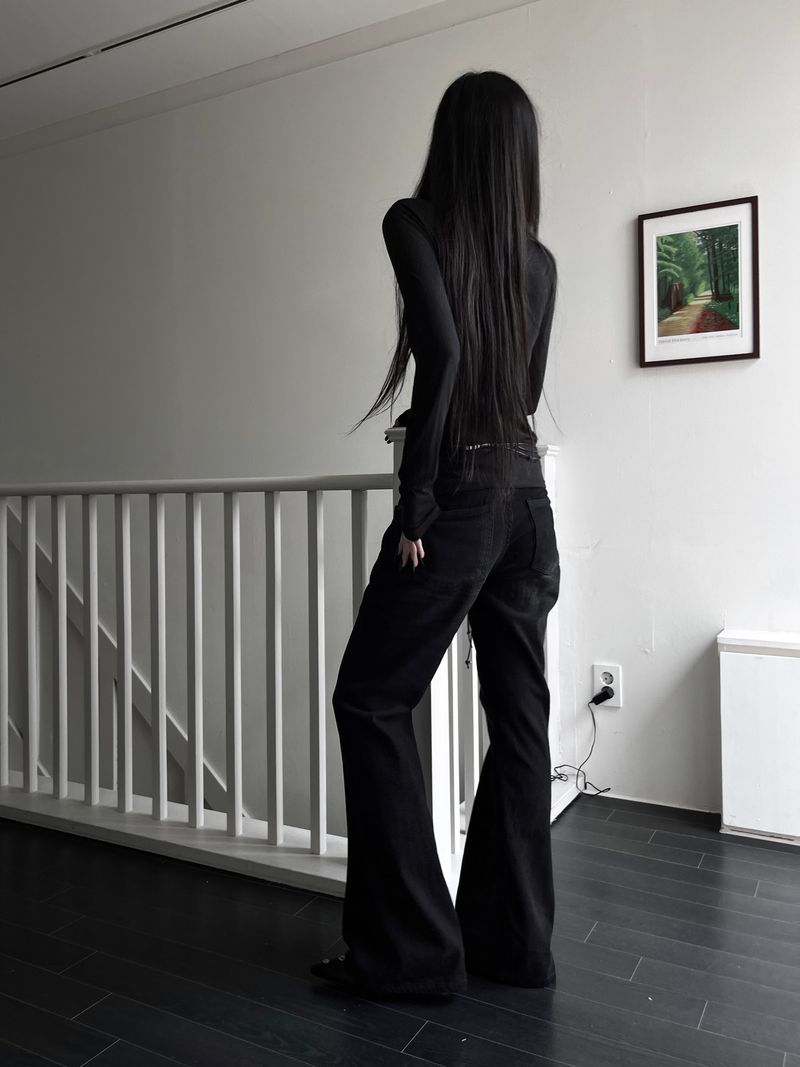 velvet slim bootcut denim