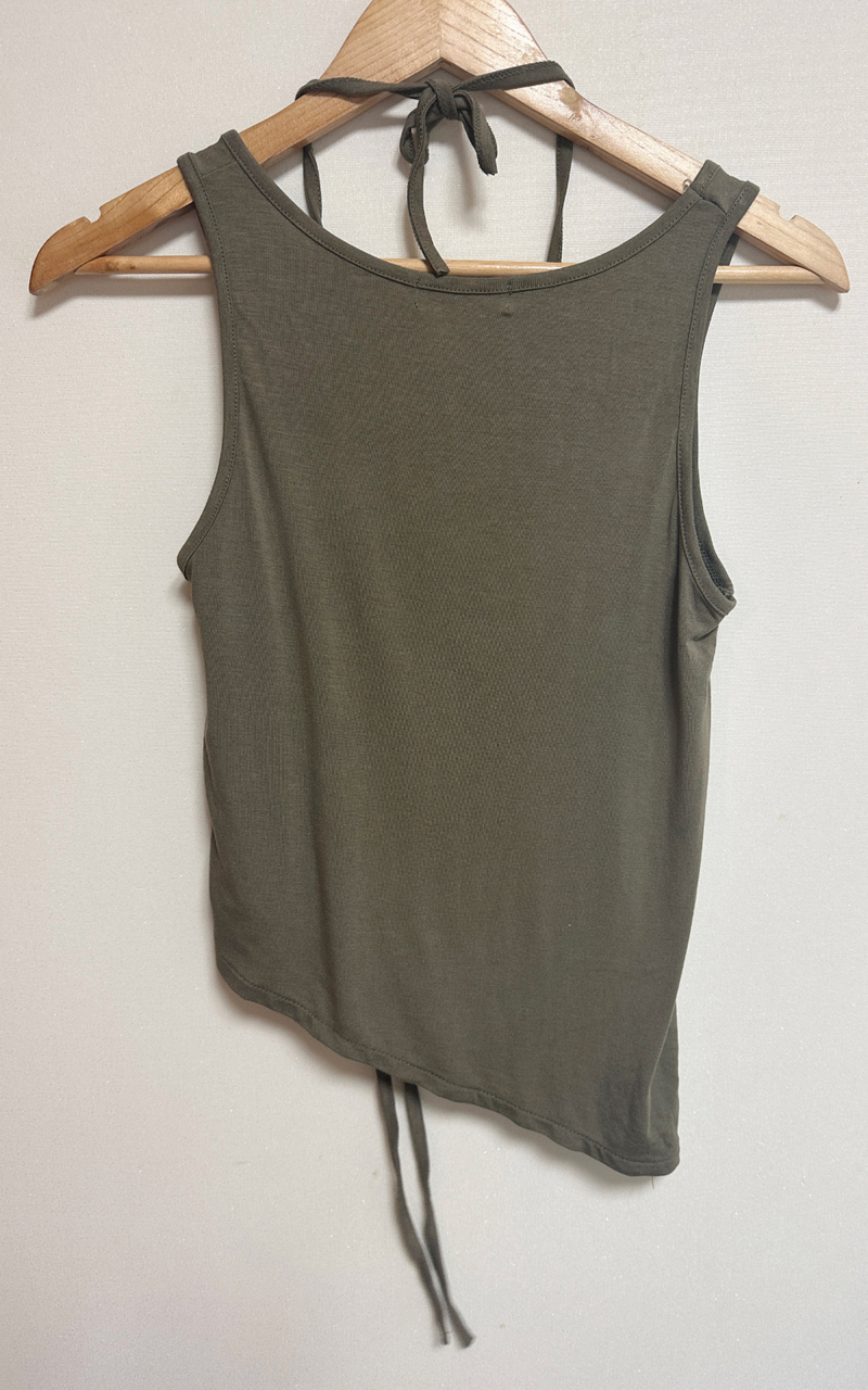 LAYERED SHIRRING POINT SLEEVELESS🤎💚🖤🤍 - 4 COLORS