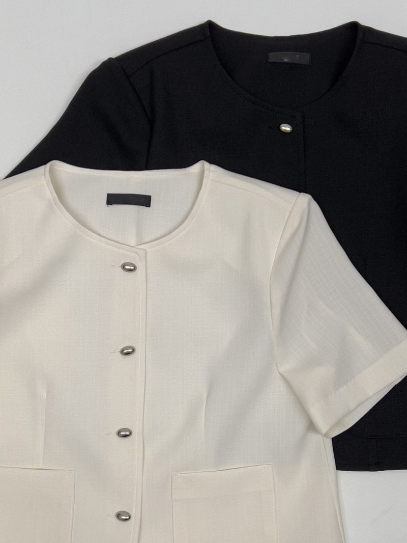 Lara Tweed Short Sleeve Jacket
