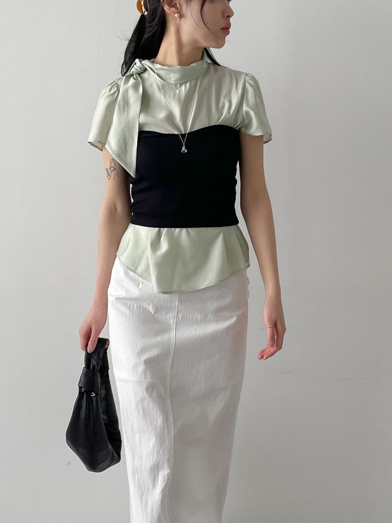 Cookie Button H-Line Long Skirt