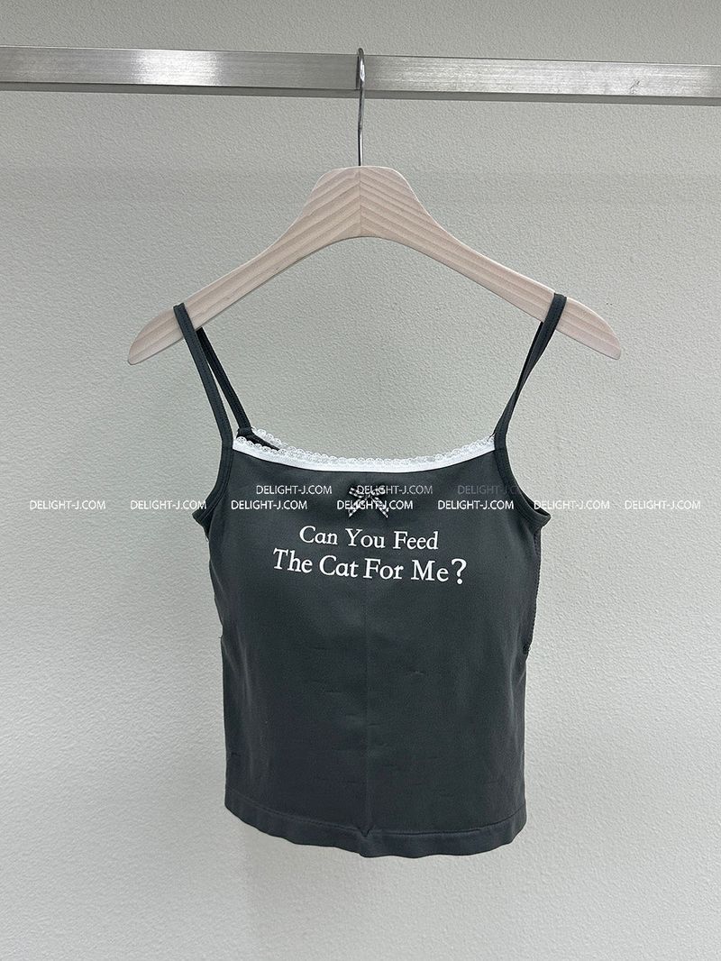 kitsch lace ribbon bra cap sleeveless