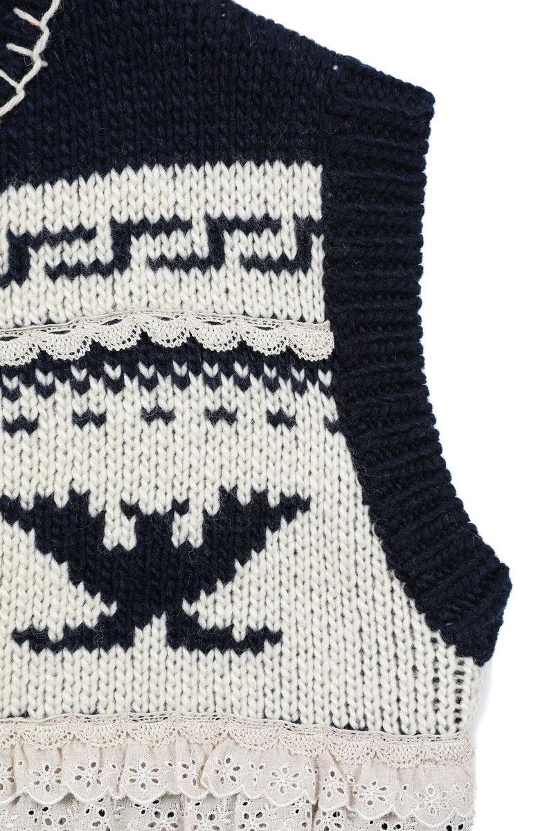 Monet Jacquard Vest [Navy]